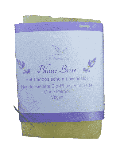 Bio Seife Blaue Brise mit Lavendel – Palmölfrei – Küstenseife 80 g