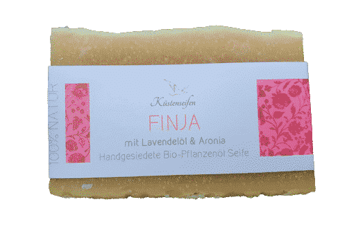 Bio Seife FINJA mit Lavendel & Aronia – Palmölfrei – Küstenseife 80 g