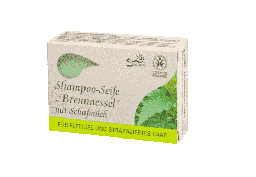 Haarseife mit Brennnessel und Schafmilch – Cosmos zertifiziert – Saling 125 g