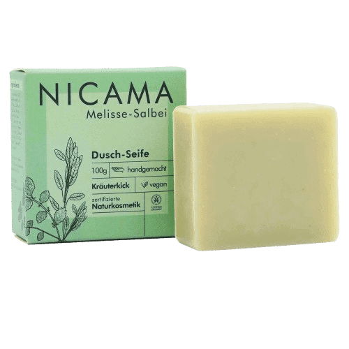 Duschseife Melisse – Salbei – NICAMA 100 g