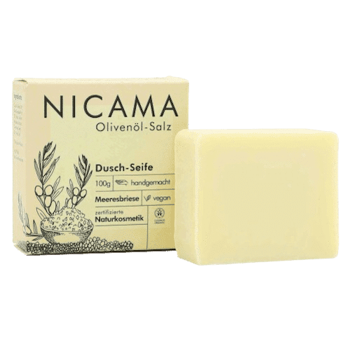 Duschseife Olivenöl – Salz – NICAMA 100 g