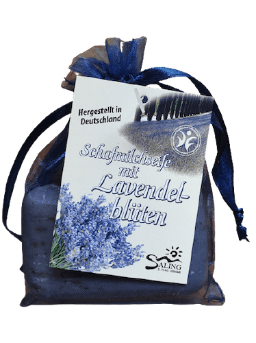 Schafmilchseife Lavendel im Organzasäckchen – Saling 100 g