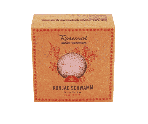 Konjac Schwamm – Rosa Tonerde – Rosenrot