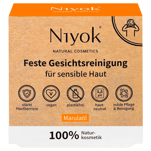 Feste Gesichtsreinigung – Marulaöl – Niyok 80 g