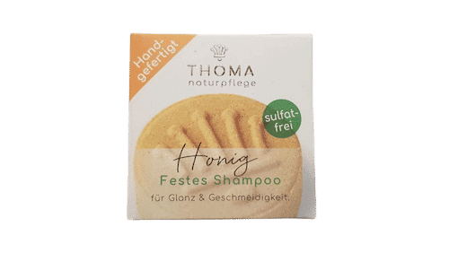 Festes Shampoo mit Honig und Weizenkeimöl – Glanzshampoo – Thoma 55 g