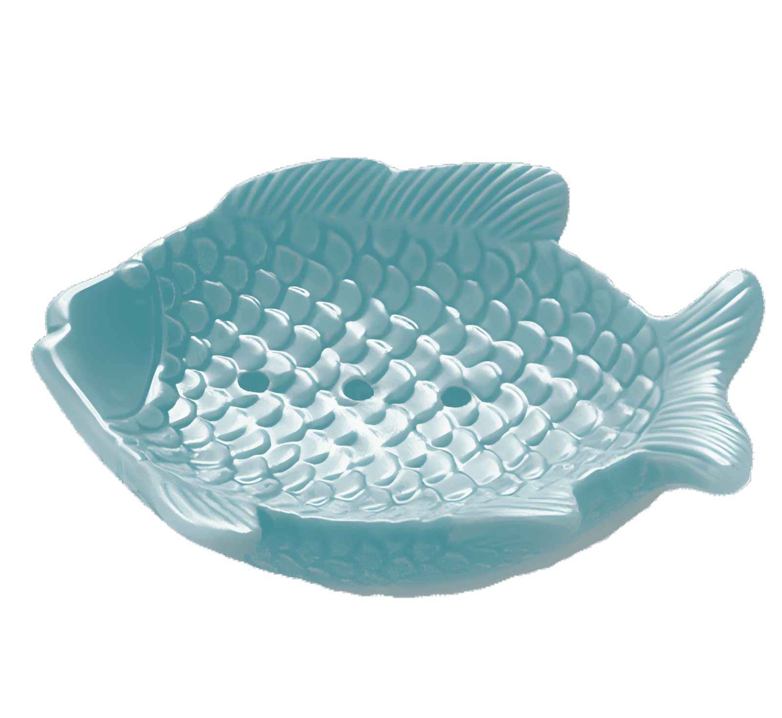Seifenschale Fisch – Porzellan Blau – Ovis 15 x 11 cm