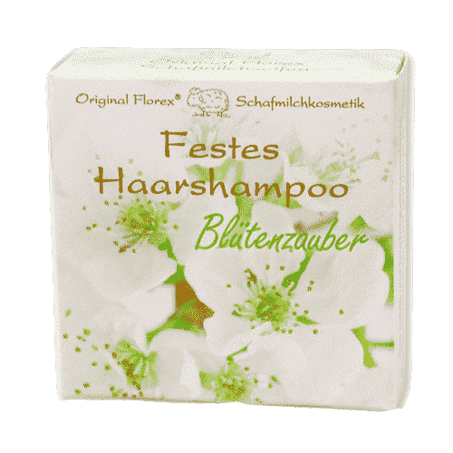 Festes Shampoo Blütenzauber – Haarshampoo mit Schafmilch – Florex 58 g