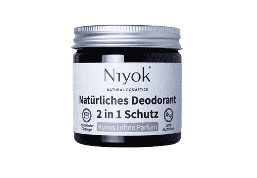 Kokos – 2 in 1 anti-transpirante Deocreme ohne Parfum – Niyok 40 ml