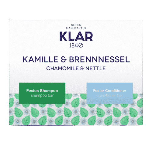 2er Set – Kamille und Brennnessel – Festes Shampoo und Conditioner – Klar 2 x 100 g