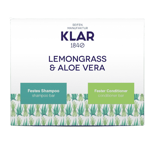 2er Set – Lemongrass und Aloe Vera – Festes Shampoo und Conditioner – Klar 2 x 100 g