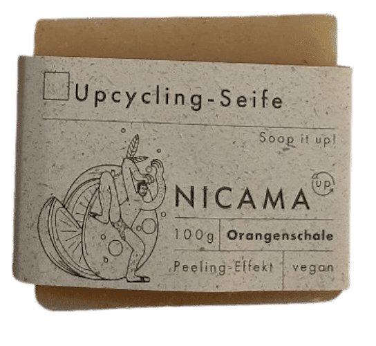Upcyclingseife mit Orangenschale – NICAMA 100 g