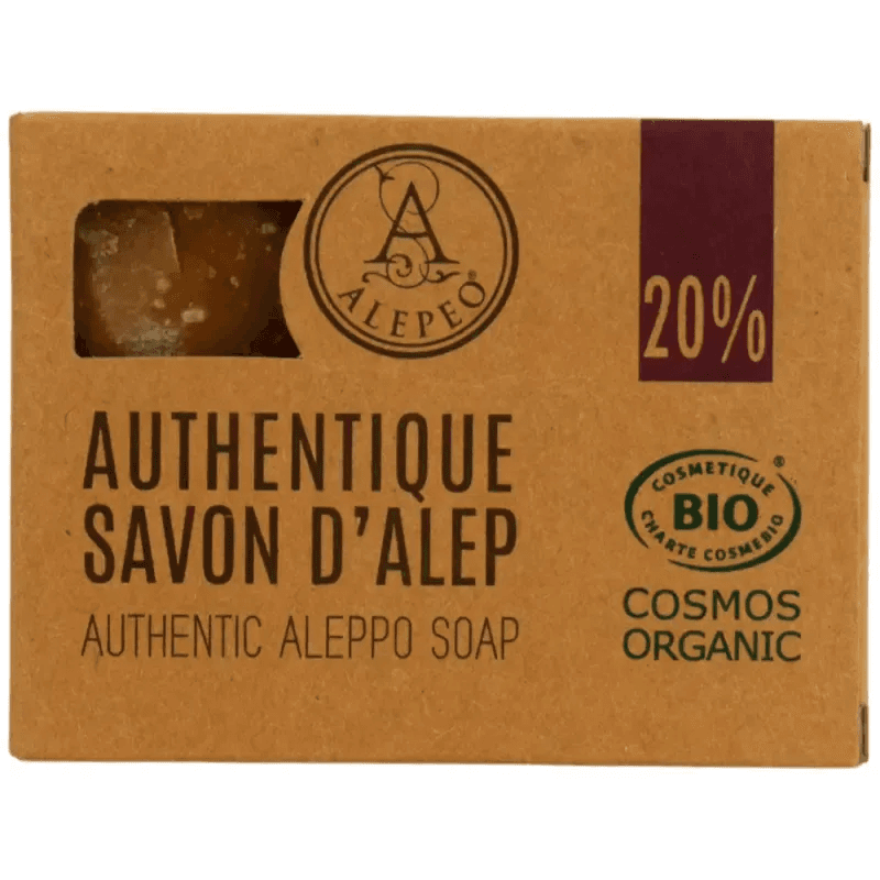 Aleppo Seife mit Olivenöl und 20% Lorbeeröl – Alepeo 200 g