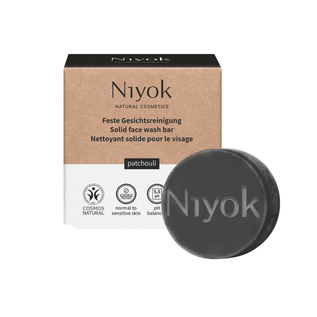 Feste Gesichtsreinigung – Patchouli – Niyok 80 g