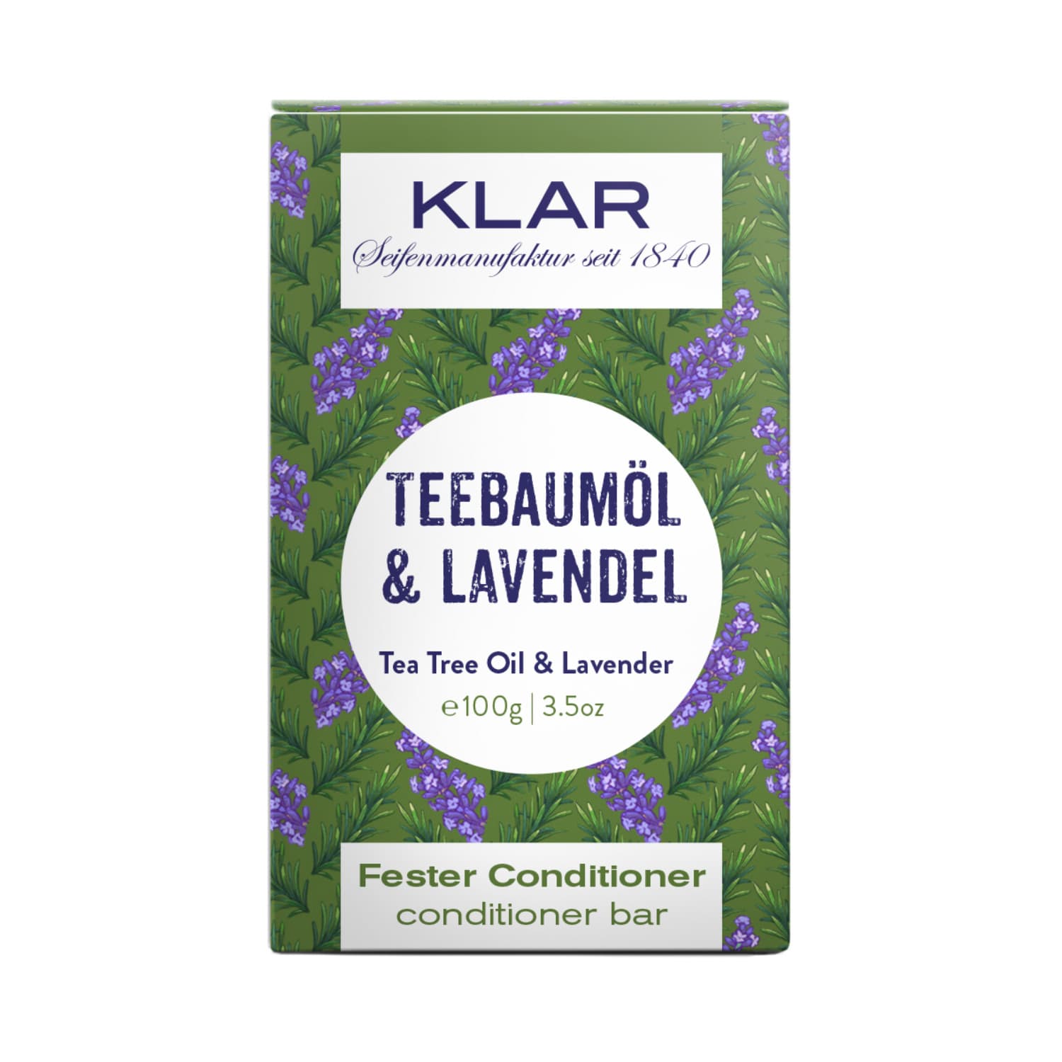 Fester Conditioner – Teebaumöl und Lavendel – KLAR 100 g