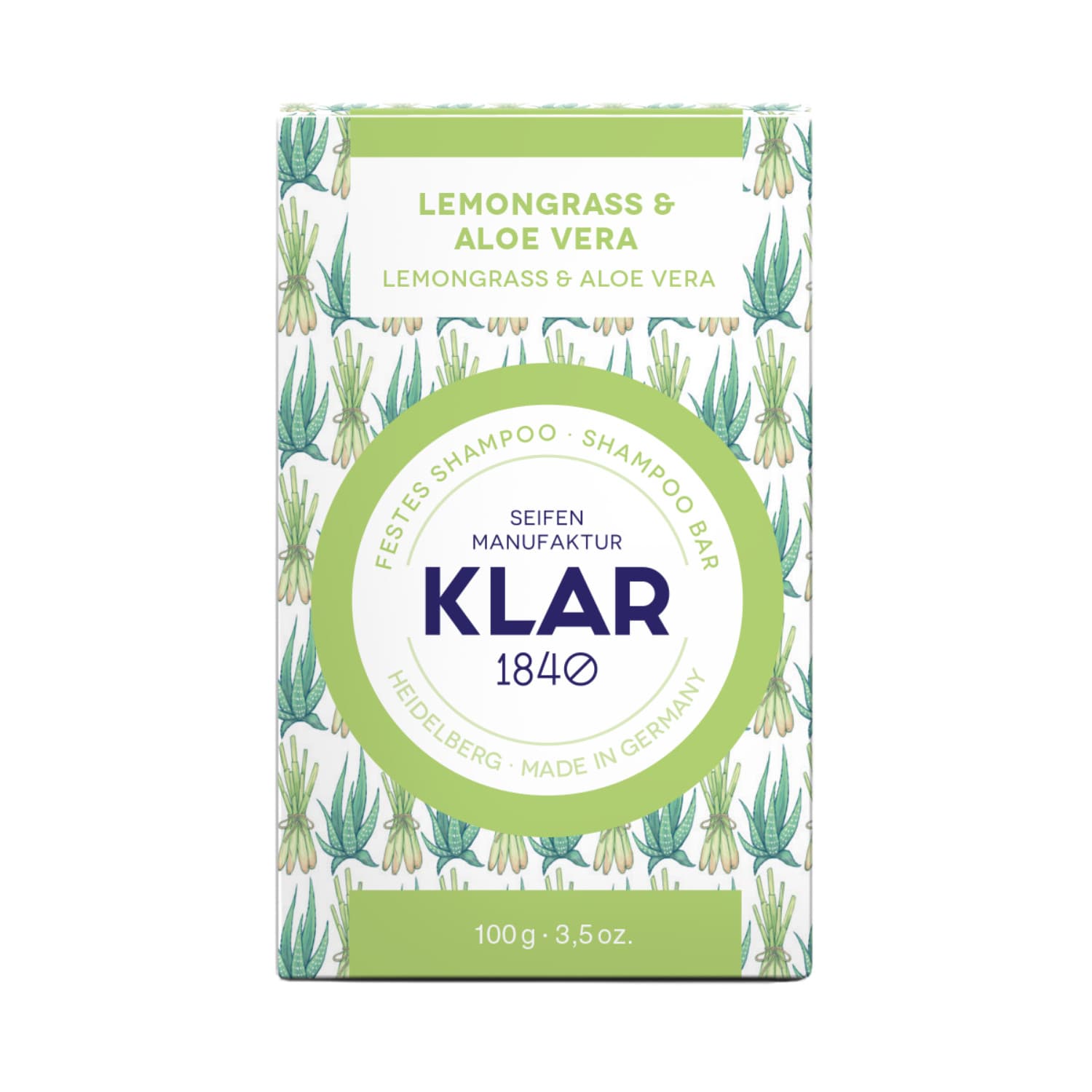 Festes Shampoo – Lemongrass und Aloe Vera – KLAR 100 g