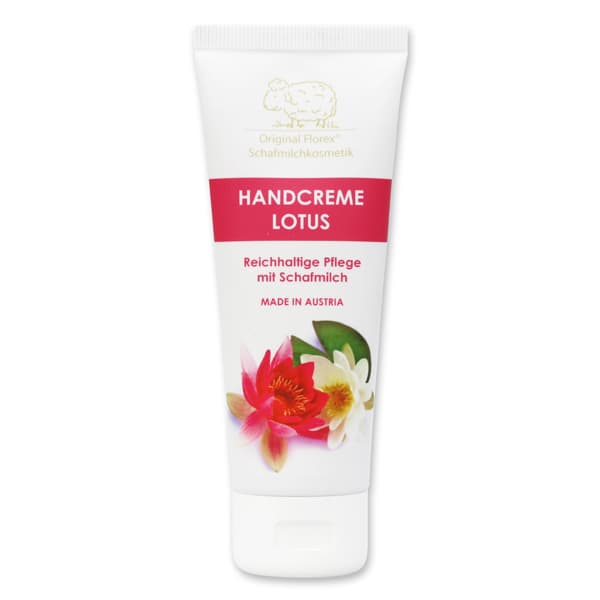 Handcreme mit bio Schafmilch und Lotus – Florex 75 ml