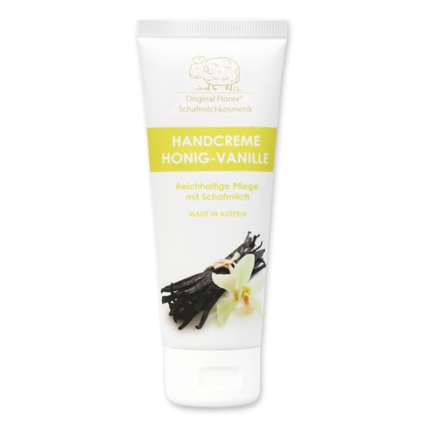 Handcreme mit bio Schafmilch und Honig – Vanille – Florex 75 ml