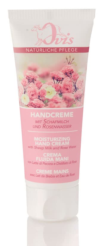 Handcreme mit Rosenwasser Sheabutter und Schafmilch – Ovis 75 ml