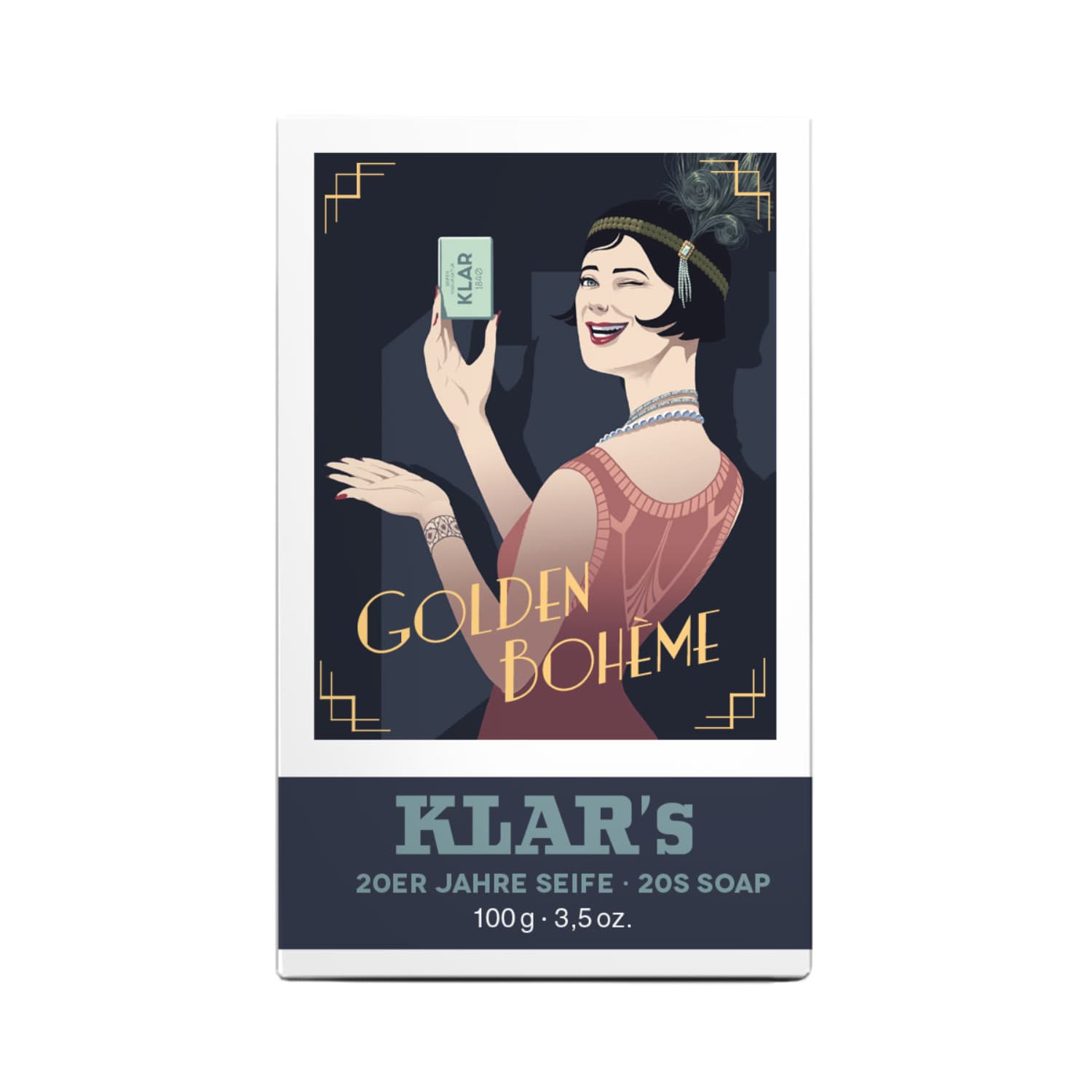 Retro Seife – Golden Bohèm – Palmölfrei – KLAR 100 g