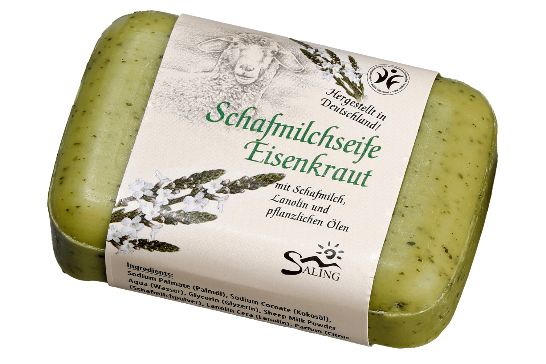 Schafmilchseife mit Eisenkraut – BDIH zertifiziert – Saling 100 g