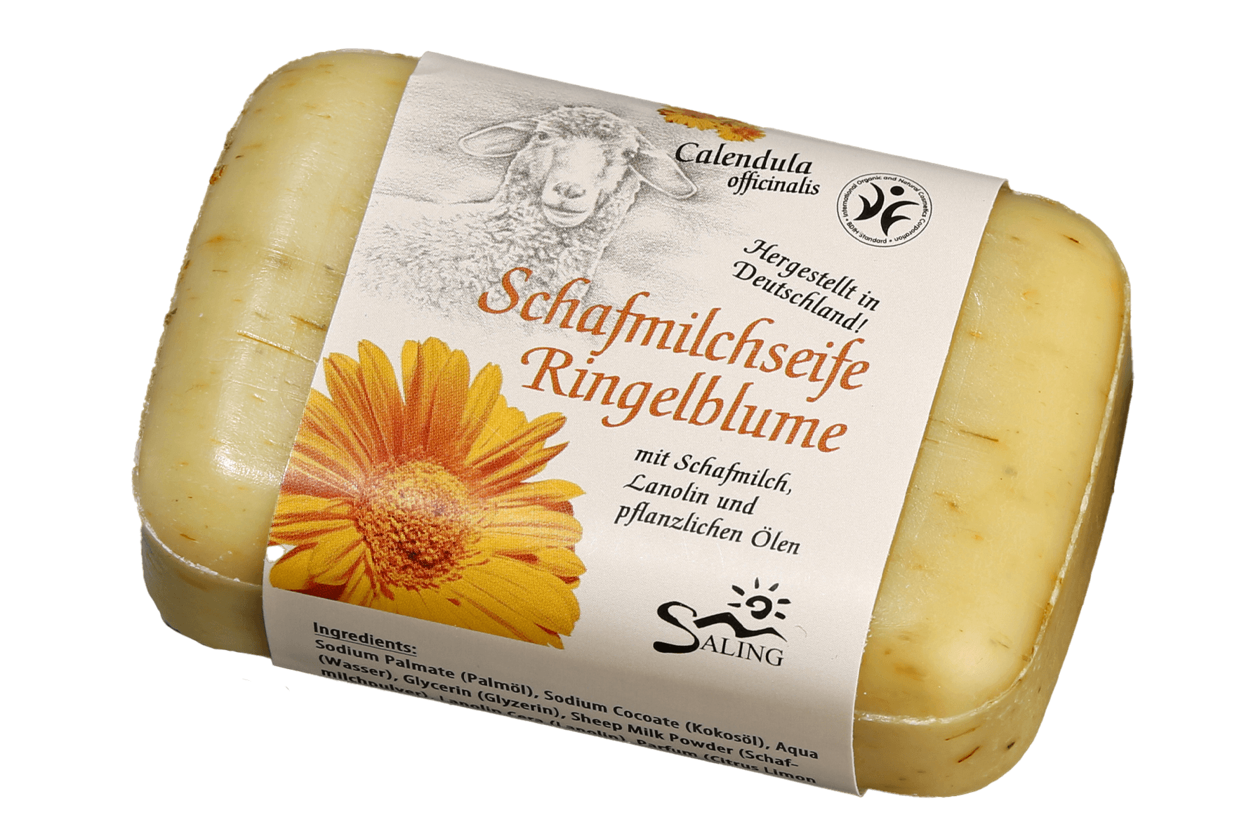 Schafmilchseife mit Ringelblume – BDIH zertifiziert – Saling 100 g