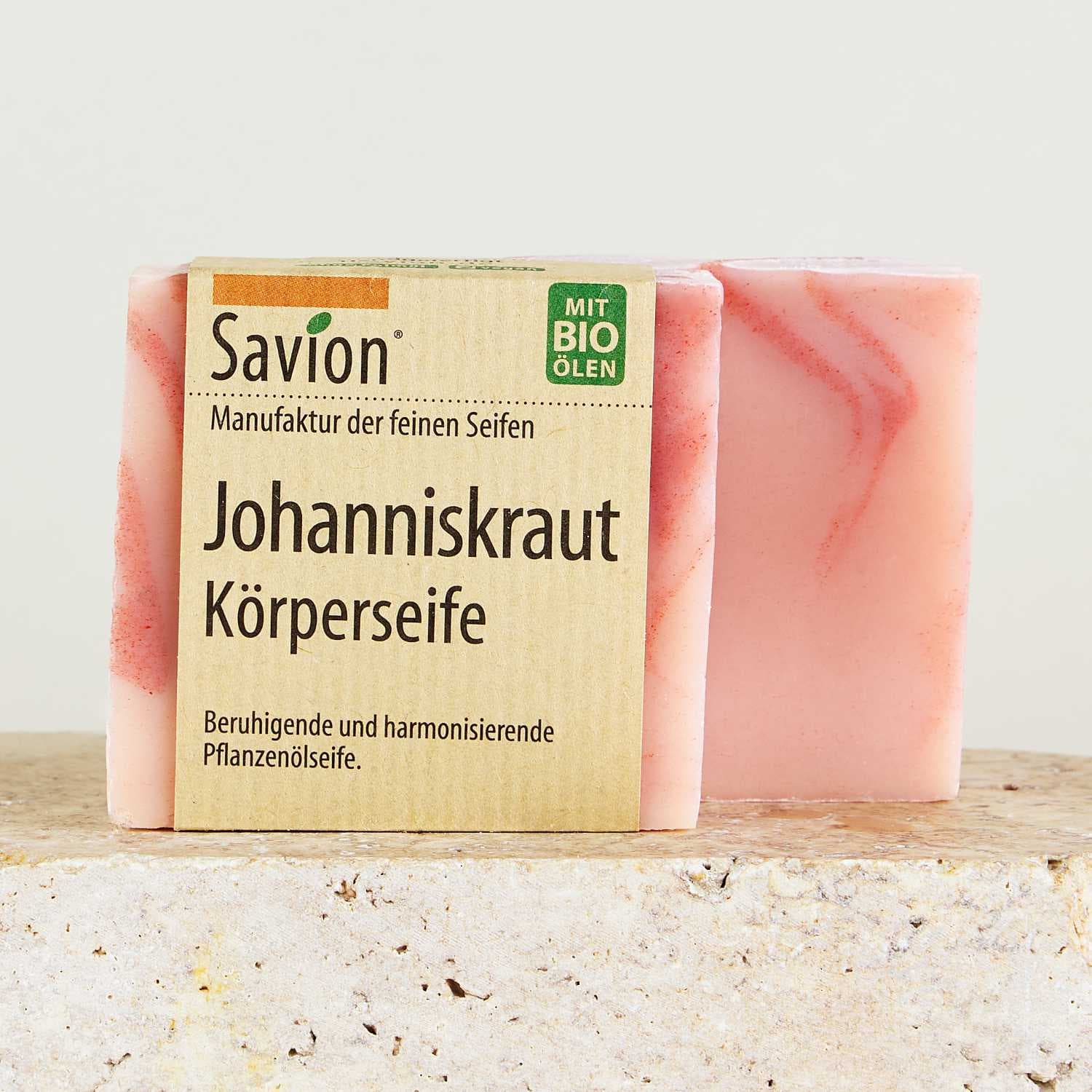 Seife mit Johanniskraut – Johanniskrautseife – Savion 80 g