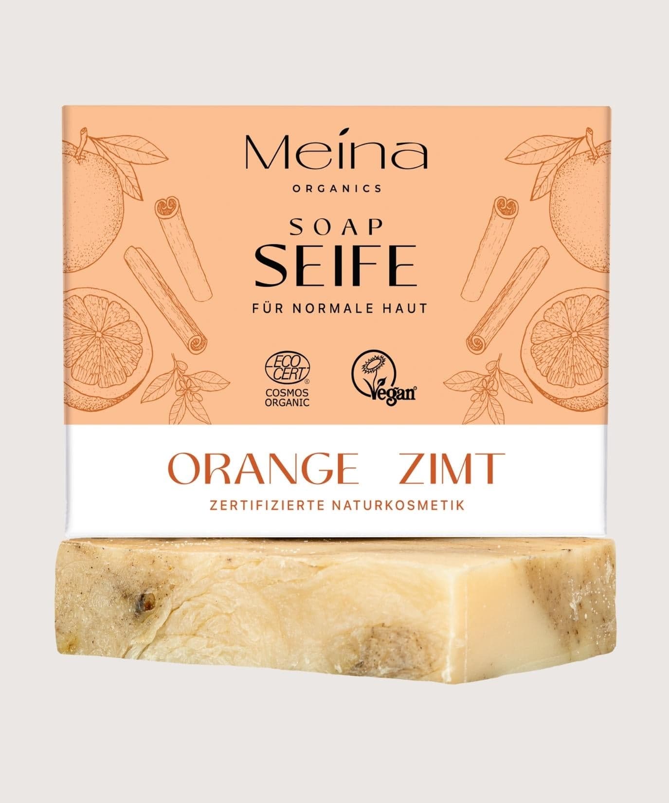 Seife mit Orange & Zimt – Meina 100 g