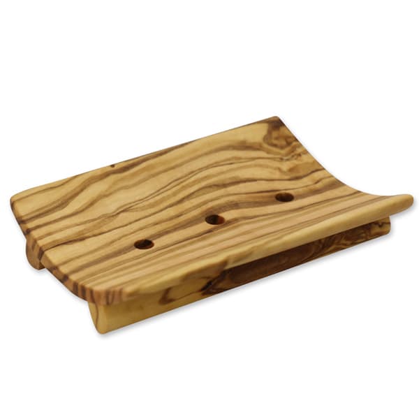 Seifenschale aus Olivenholz – eckig – Florex 11 x 7cm