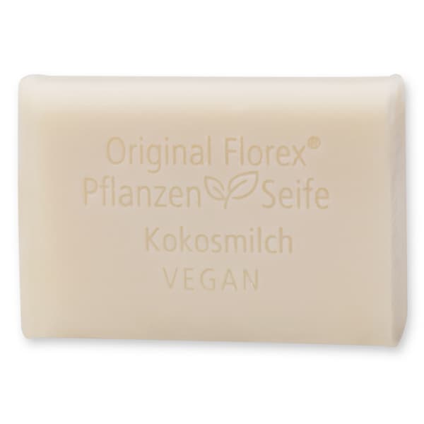 Vegane Seife mit Kokosnussmilch – Pflanzenölseife – Florex 100 g