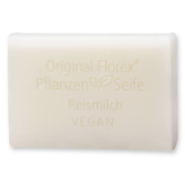 Vegane Seife mit Reismilch – Pflanzenölseife – Florex 100 g