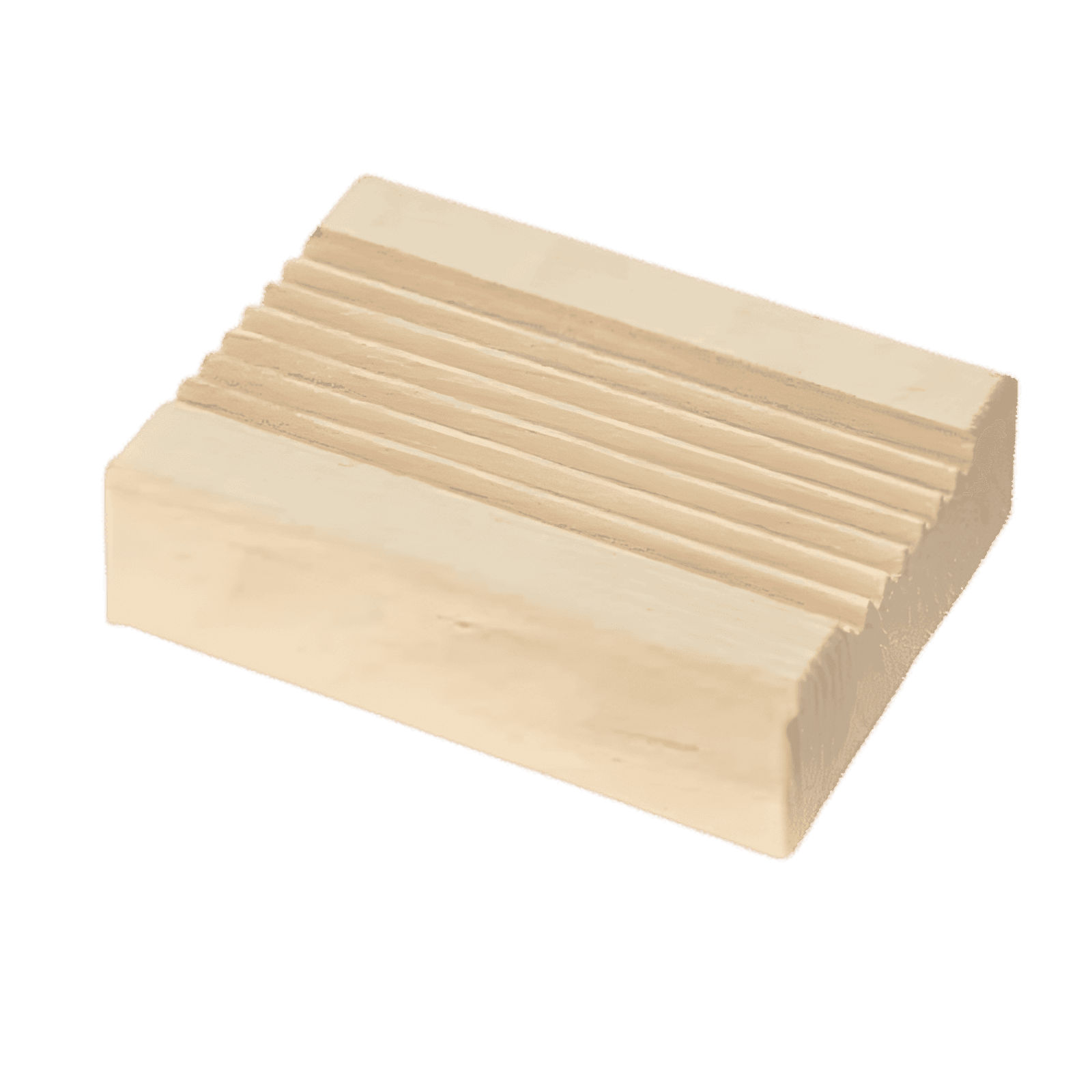 Seifenablage aus Zirbe rechteckig gerillt – Ovis 12 x 9 cm