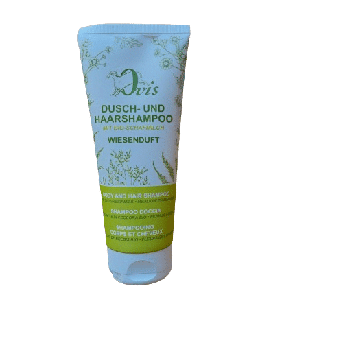 Dusch - u. Haarshampoo mit Schafmilch und Wiesenduft - Ovis 200 ml