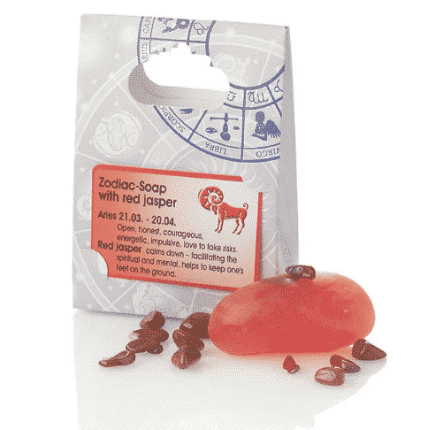 Sternzeichen Widder - Seife mit rotem Jaspis - Ovis 90 g