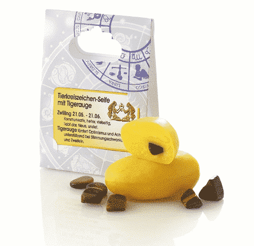 Sternzeichen Zwillinge - Seife mit Tigerauge - Ovis 90 g