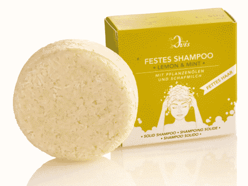 Festes Shampoo Lemon - Mint - Palmölfrei - Ovis 50 g
