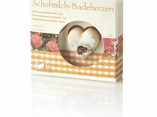 Badezusatz Schafmilch - Badeherzen Wildrose - Ovis 18 g