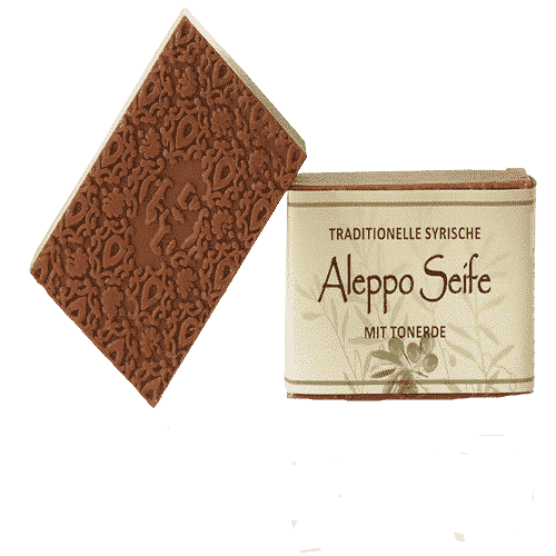 Aleppo Seife mit Olivenöl und roter Tonerde - Palmölfrei - Ovis 100 g