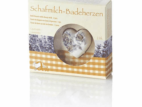 Badezusatz Schafmilch - Badeherzen Lavendel - Ovis 18 g