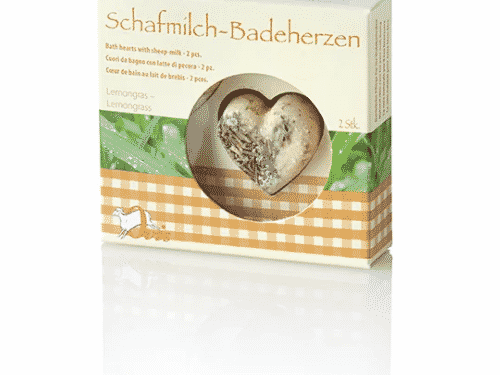 Badezusatz Schafmilch - Badeherzen Lemongrass - Ovis 18 g