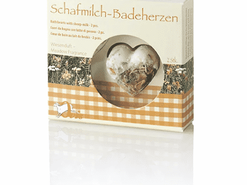 Badezusatz Schafmilch - Badeherzen Wiesenduft - Ovis 18 g