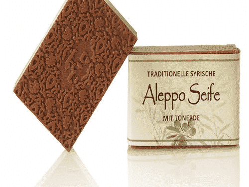 Aleppo Seife mit Olivenöl und roter Tonerde 100 g