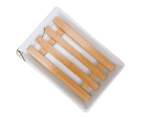 Seifenschale Weiß - Bambus & Porzellan