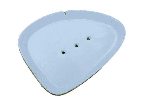 Seifenschale aus Porzellan - Weiß - Oval