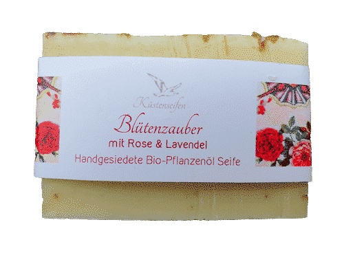 Bio Seife Blütenzauber mit Rose & Lavendel