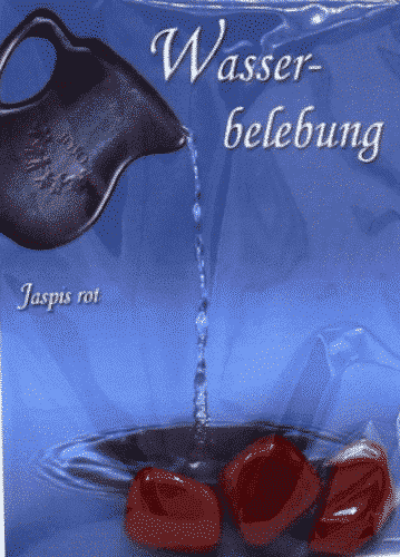 Trommelstein zur Wasserbelebung - Jaspis rot