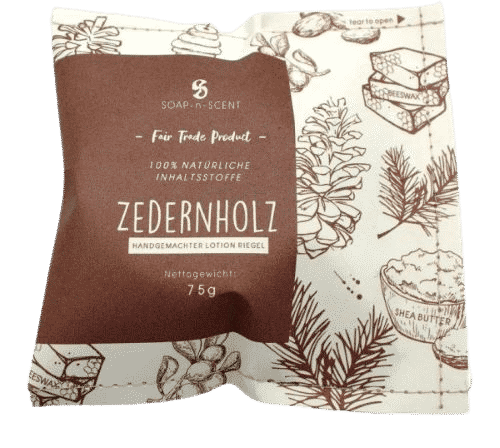 Body Lotion Riegel - Zedernholz - Soap-n-Scent 75 g