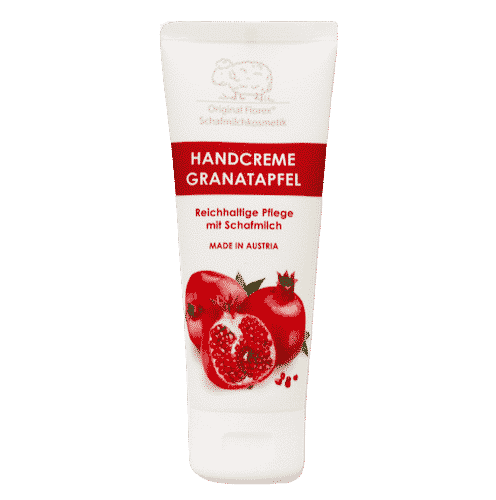 Handcreme mit bio Schafmilch und Granatapfel