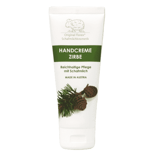 Handcreme mit bio Schafmilch und Zirbe