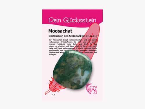Edelstein Moosachat für Sternzeichen Steinbock - Dein Glücksstein