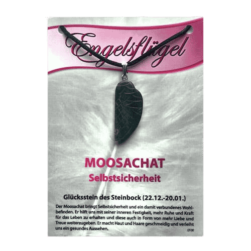 Moosachat für Sternzeichen Steinbock - Engelsflügel aus Edelstein